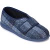 Cosyfeet Ronnie Extra Roomy Men's Slipper Navy Plaid
